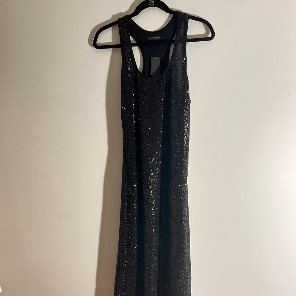Banana Republic Black Sequin Dress